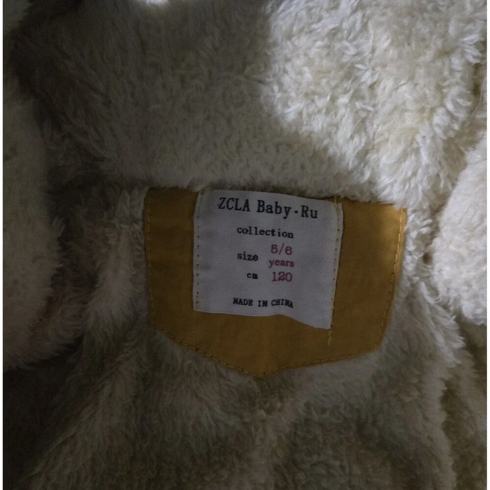 ZCLA Baby-Ru Yellow Hooded Jacket – Fleece Lined – Kids Size 5/6 (120cm)